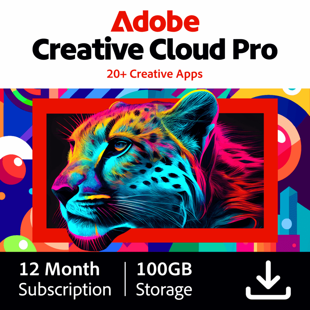 Adobe Creative Cloud Pro - Einstaklings – 1 árs áskrift (100Gb hýsing)
