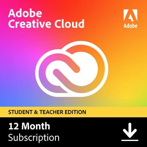 Adobe CC All Apps - Nemenda & Kennara - 1 árs áskrift